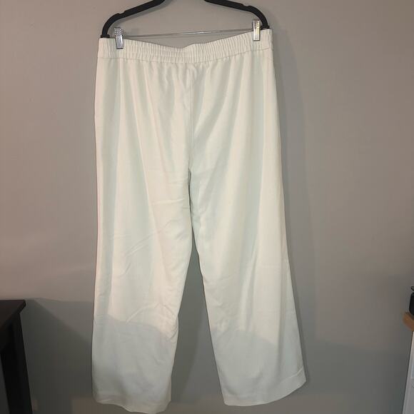 Coldwater Creek Wide Leg Trousers Size L/14 in Cream - Picture 6 of 9